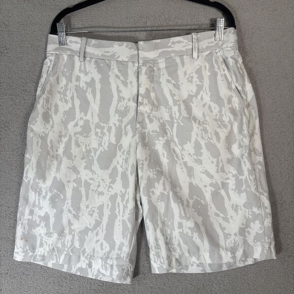 Nike Dri Fit Golf Short Men’s Size 34 White Grey Camo Stretch Athleisure Casual - Picture 1 of 16